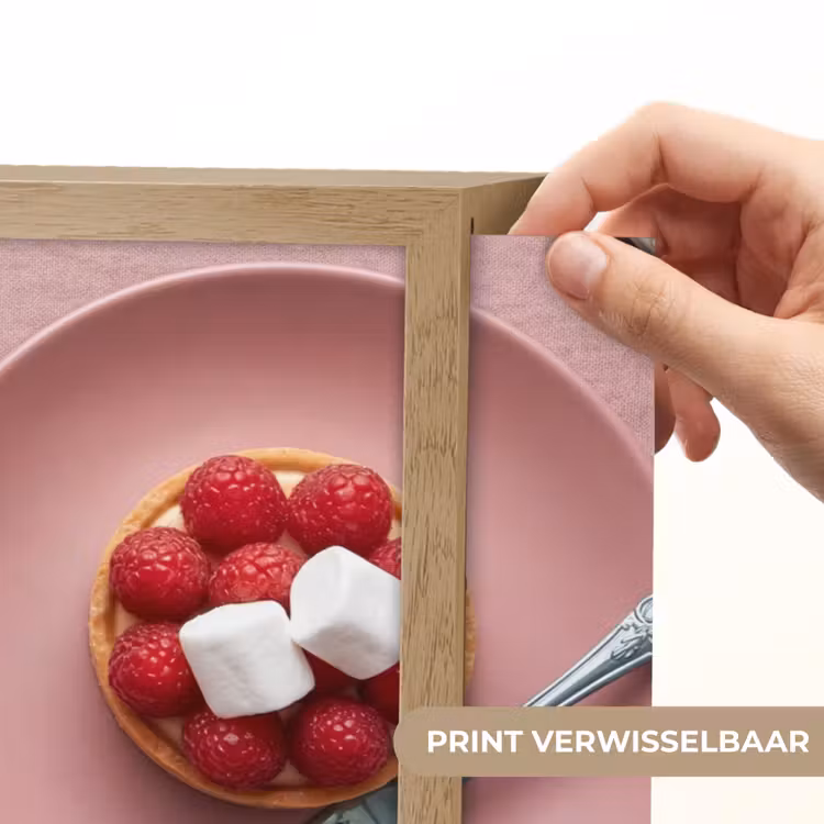 Dessert - Taart - Gebak - Zoet - Roze Light Box met batterij (Wandlamp) middel -USP_websiteprintNL