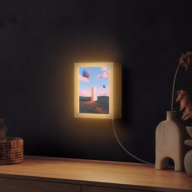 Lightbox - Wandlamp - Deur - Fantasie - Ruimte - Deur - Fantasie - Ruimte Light Box met kabel (Wandlamp) klein