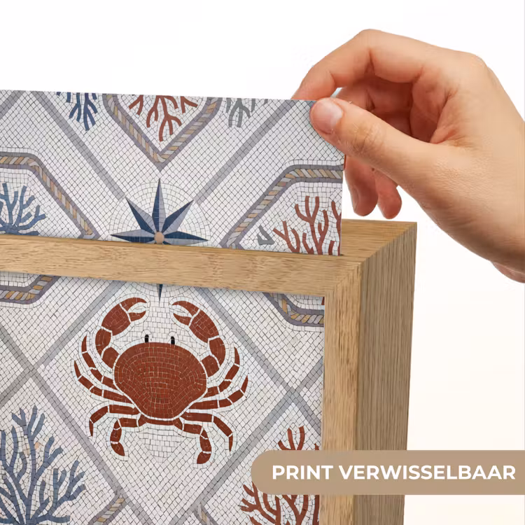 Dier - Mozaïek - Zee - Klassiek - Bruin Light Box met kabel (Wandlamp) klein -USP_websiteprintNL