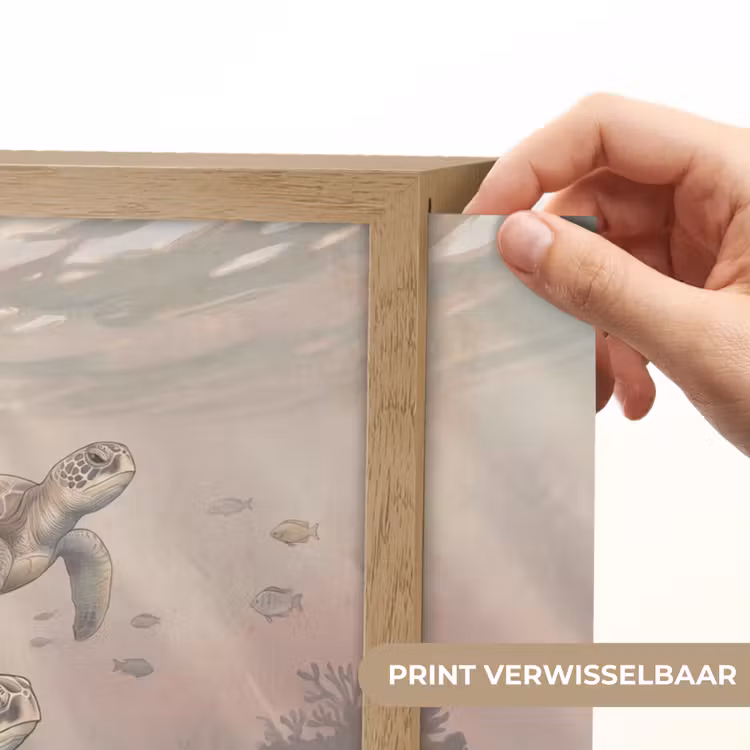 Dier - Onderwater - Oceaan - Illustratie - Zeeleven Light Box met batterij (Wandlamp) middel -USP_websiteprintNL