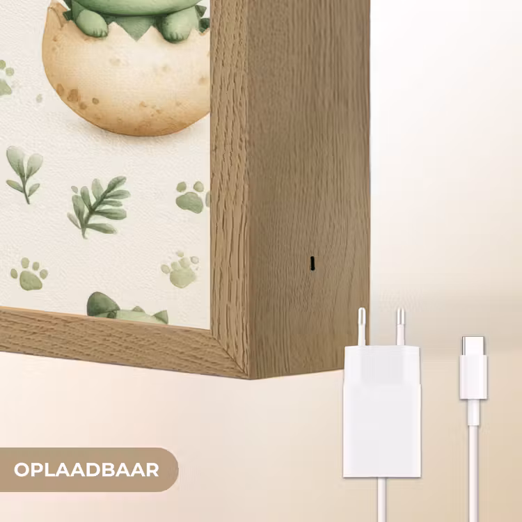 Dino - Eieren - Groen Light Box met batterij (Wandlamp) middel 907 -USP_websiteoplaadbaarNL