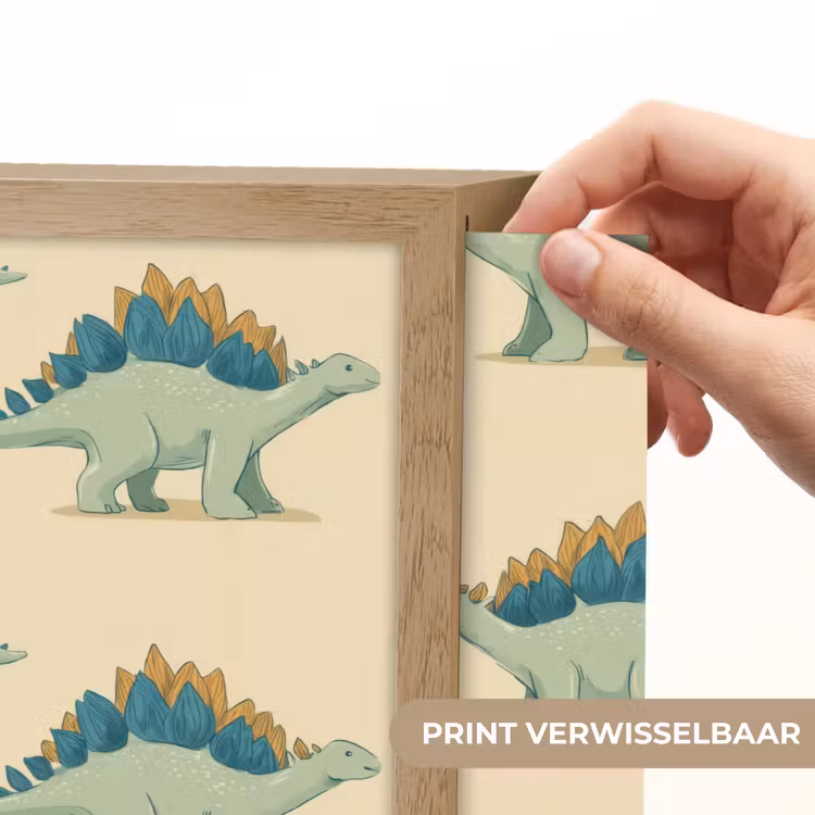 Dino - Patroon - Groen Light Box met batterij (Wandlamp) middel 907 -USP_websiteprintNL