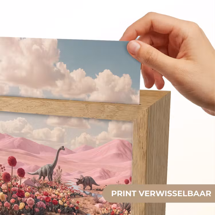 Lightbox - Wandlamp - Dinosaurus - Roze - Landschap - Dinosaurus - Roze - Landschap Light Box met kabel (Wandlamp) klein
