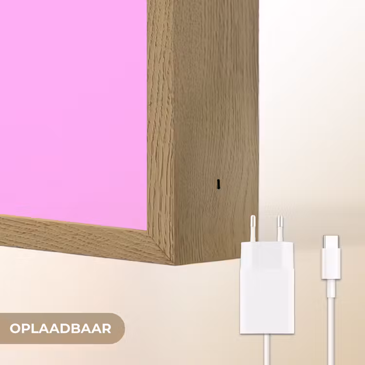 Diva - Lip - Panterprint - Roze Light Box met batterij (Wandlamp) middel -USP_websiteoplaadbaarNL