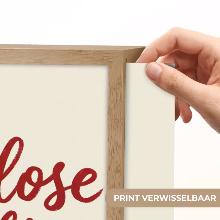 Don't lose your fire - Rood - Wit - Minimalistisch Light Box met batterij (Wandlamp) middel -USP_websiteprintNL