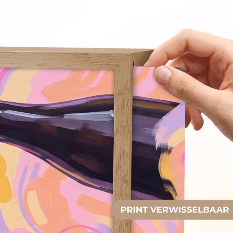 Drank - Inschenken - Feest - Abstract - Roze Light Box met batterij (Wandlamp) middel -USP_websiteprintNL
