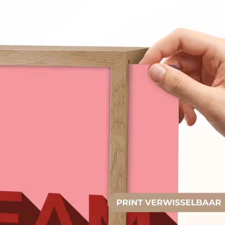 Dream - 3D - Rood - Roze Light Box met batterij (Wandlamp) middel -USP_websiteprintNL