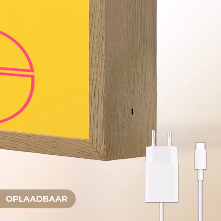 Dream big - Geel - Grafisch Light Box met batterij (Wandlamp) middel -USP_websiteoplaadbaarNL