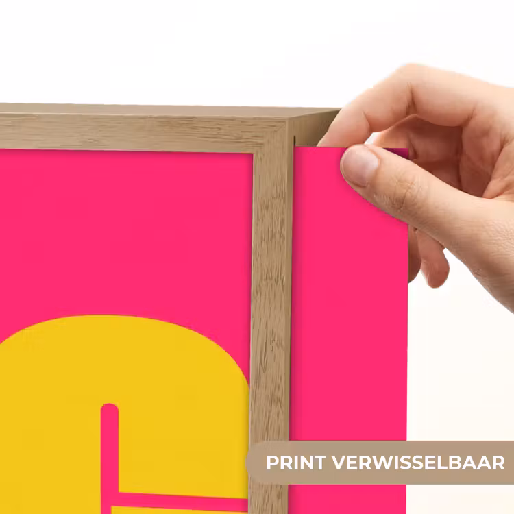 Dream big - Roze - Geel - Minimalistisch Light Box met batterij (Wandlamp) middel -USP_websiteprintNL