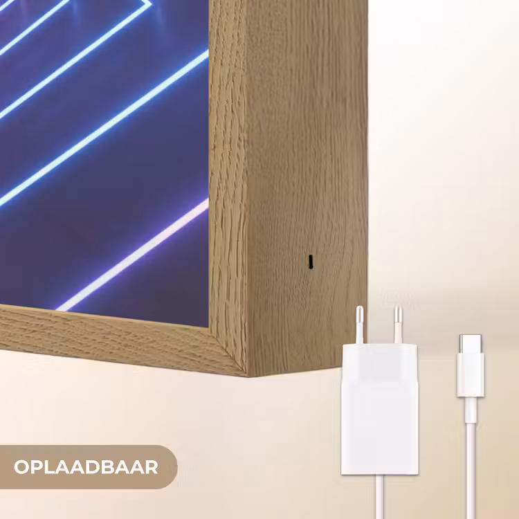 Driedimensionaal - Tunnel - Ruimte Light Box met batterij (Wandlamp) middel -USP_websiteoplaadbaarNL
