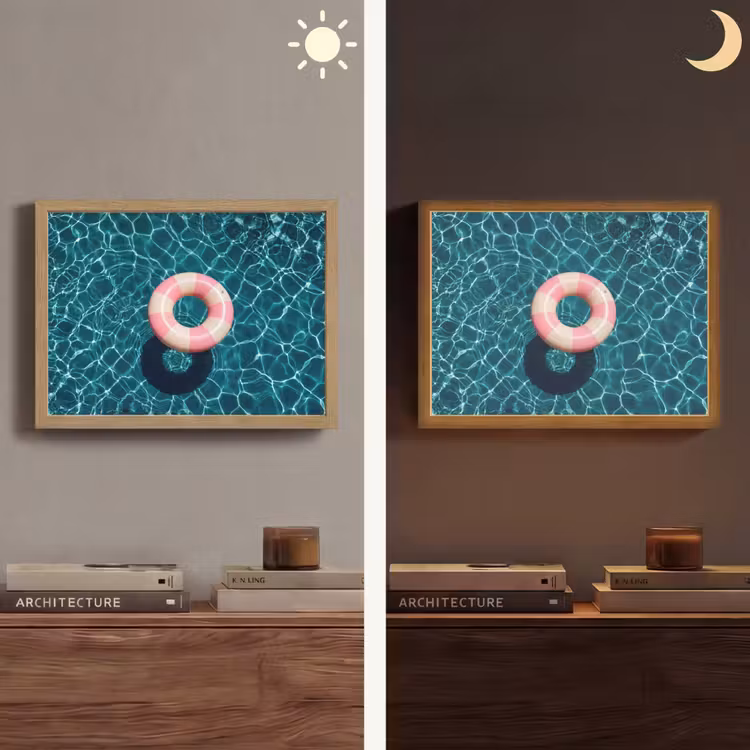 Drijvend - Zwemband - Water Light Box met batterij (Wandlamp) middel -sfeer3