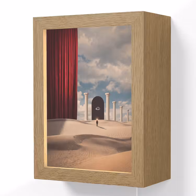 Lightbox - Wandlamp - Droom - Woestijn - Oog - Droom - Woestijn - Oog Light Box met kabel (Wandlamp) klein
