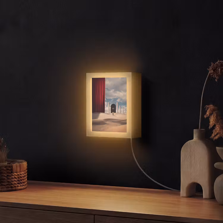 Lightbox - Wandlamp - Droom - Woestijn - Oog - Droom - Woestijn - Oog Light Box met kabel (Wandlamp) klein