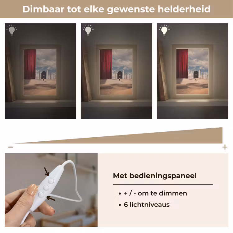 Lightbox - Wandlamp - Droom - Woestijn - Oog - Droom - Woestijn - Oog Light Box met kabel (Wandlamp) klein