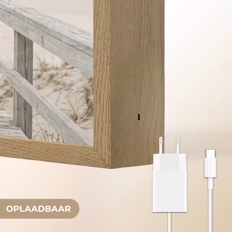 Duinen - Vlonder - Oceaan Light Box met batterij (Wandlamp) middel -USP_websiteoplaadbaarNL