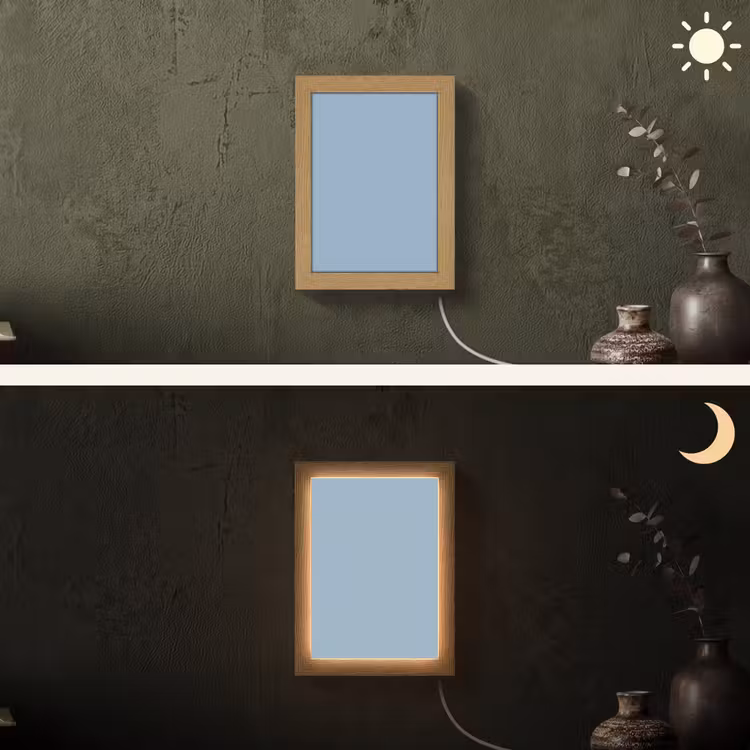 Dusty - Denim - Blauw Light Box met kabel (Wandlamp) klein 929 -sfeer3