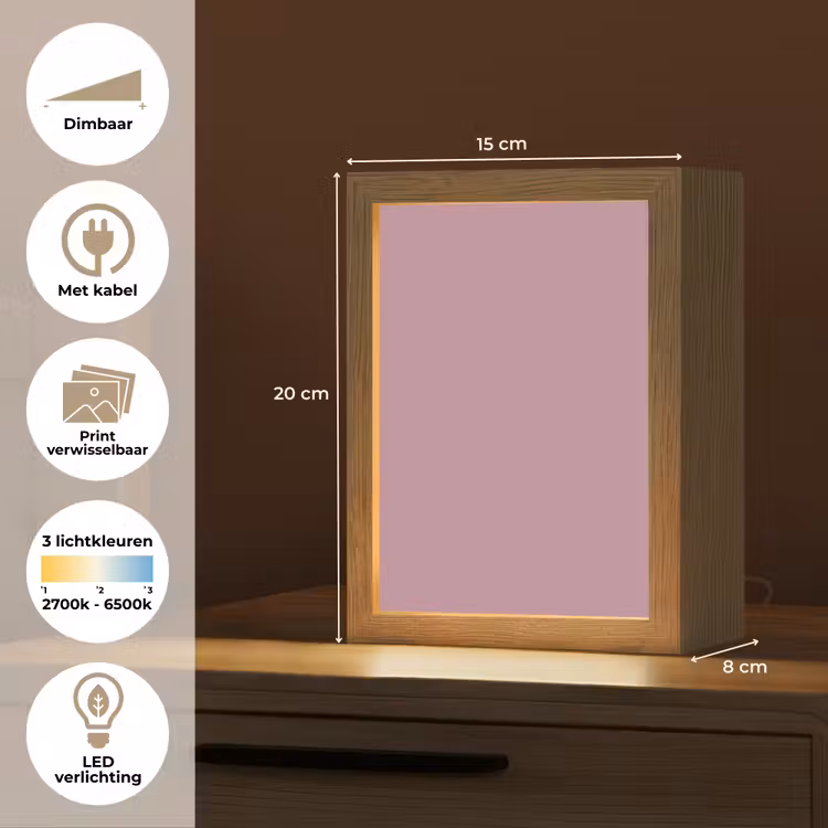 Dusty - Mauve - Paars Light Box met kabel (Wandlamp) klein 929 -USP_websiteoverzichtNL