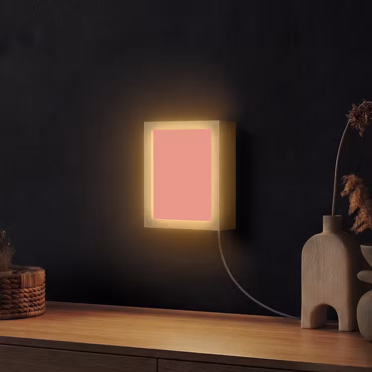 Dusty - Peach - Koraal Light Box met kabel (Wandlamp) klein 929 -sfeer1