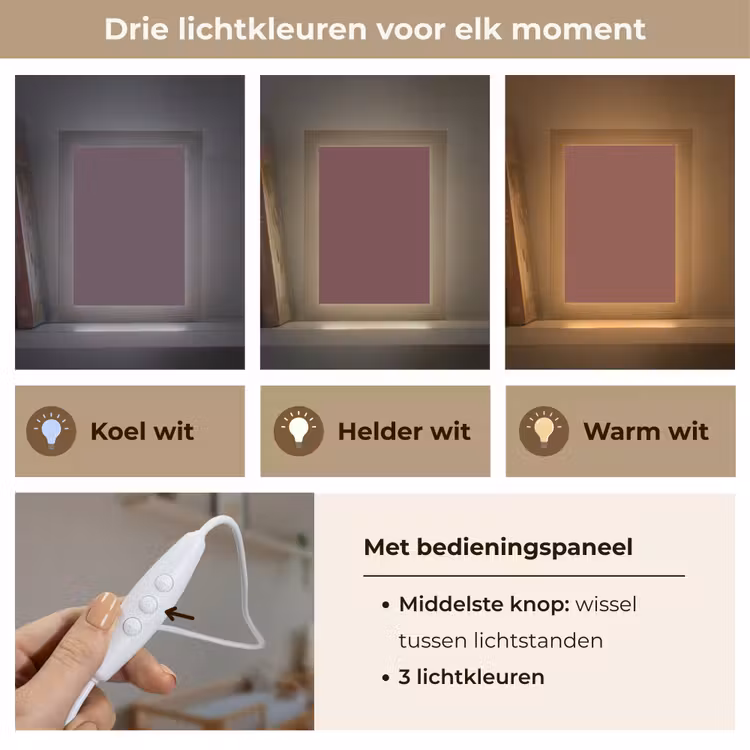 Dusty - Rose - Roze Light Box met kabel (Wandlamp) klein 929 -USP_lichtkleurNL