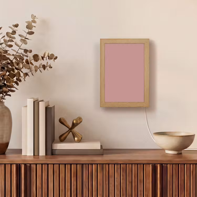 Dusty - Rose - Roze Light Box met kabel (Wandlamp) klein 929 -sfeer2