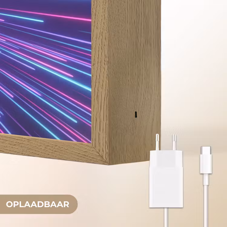 Dynamisch - Ruimte - Kleurrijk Light Box met batterij (Wandlamp) middel -USP_websiteoplaadbaarNL