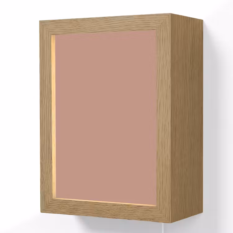 Earthy - Blusher - Roze Light Box met kabel (Wandlamp) klein 929 -3d