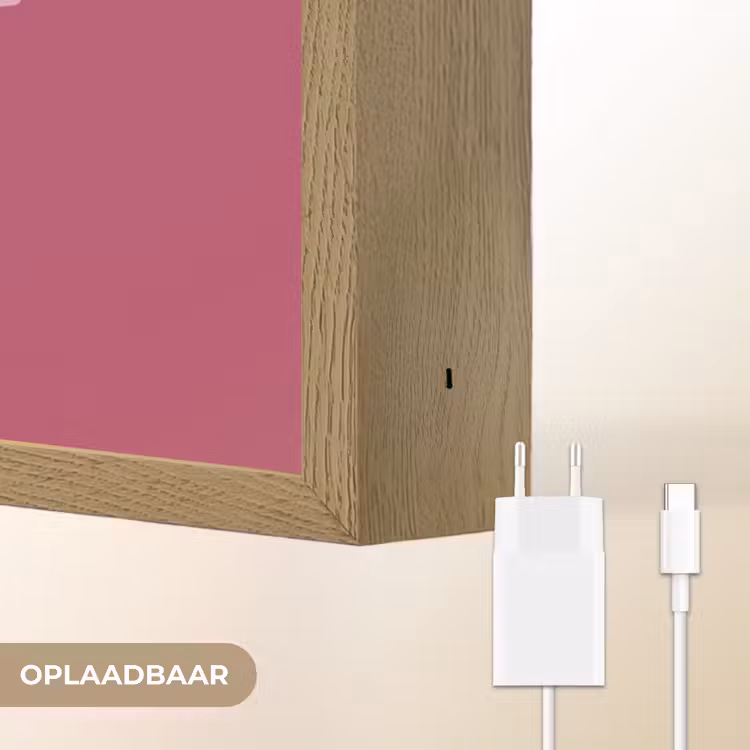eat me out don't stress me out - Roze - Minimalistisch Light Box met batterij (Wandlamp) middel -USP_websiteoplaadbaarNL