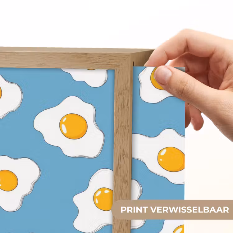 Eieren - Dooiers - Blauw Light Box met batterij (Wandlamp) middel 907 -USP_websiteprintNL