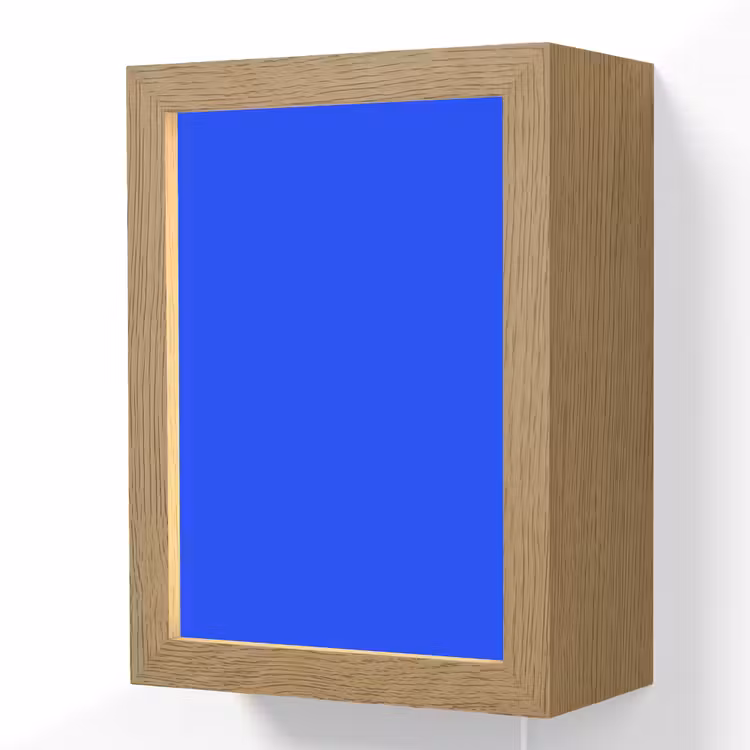 Electric - Blue - Blauw Light Box met kabel (Wandlamp) klein 929 -3d