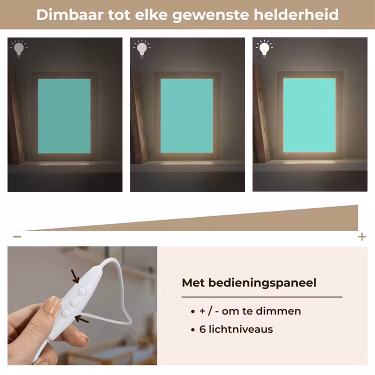 Electric - Cyan - Turkoois Light Box met kabel (Wandlamp) klein 929 -USP_dimbaarNL