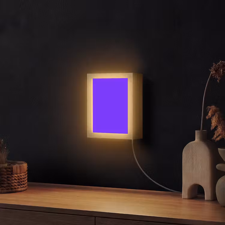 Electric - Indigo - Paars Light Box met kabel (Wandlamp) klein 929 -sfeer1