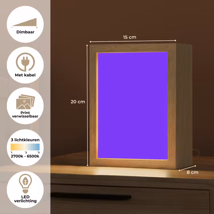 Electric - Indigo - Paars Light Box met kabel (Wandlamp) klein 929 -USP_websiteoverzichtNL