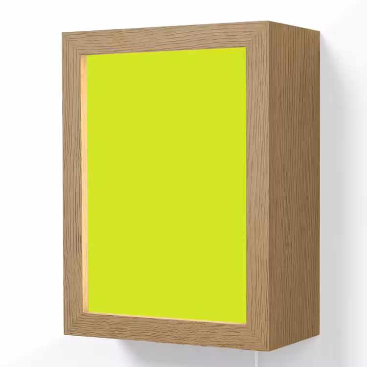 Electric - Lemon - Geel Light Box met kabel (Wandlamp) klein 929 -3d