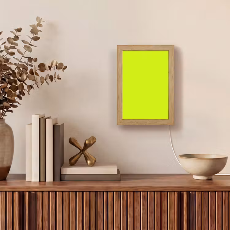 Electric - Lemon - Geel Light Box met kabel (Wandlamp) klein 929 -sfeer2