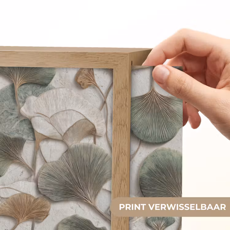 Elegant - Bladeren - Groen Light Box met batterij (Wandlamp) middel 907 -USP_websiteprintNL