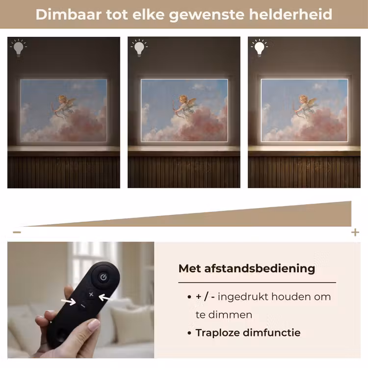 Engel - Pijl en boog - Mythologie - Klassiek Light Box met batterij (Wandlamp) middel -USP_dimbaarNL