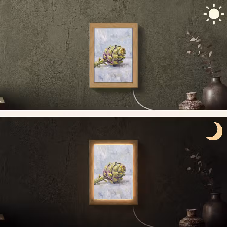 Lightbox - Wandlamp - Eten - Artisjok - Modern - Eten - Artisjok - Modern Light Box met kabel (Wandlamp) klein