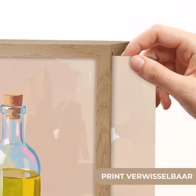 Eten - Brood - Olijfolie - Abstract - Keuken Light Box met batterij (Wandlamp) middel -USP_websiteprintNL