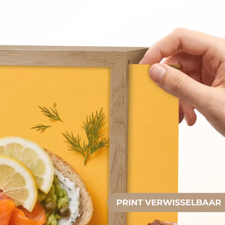 Eten - Brood - Ontbijt - Modern - Kleurrijk Light Box met batterij (Wandlamp) middel -USP_websiteprintNL