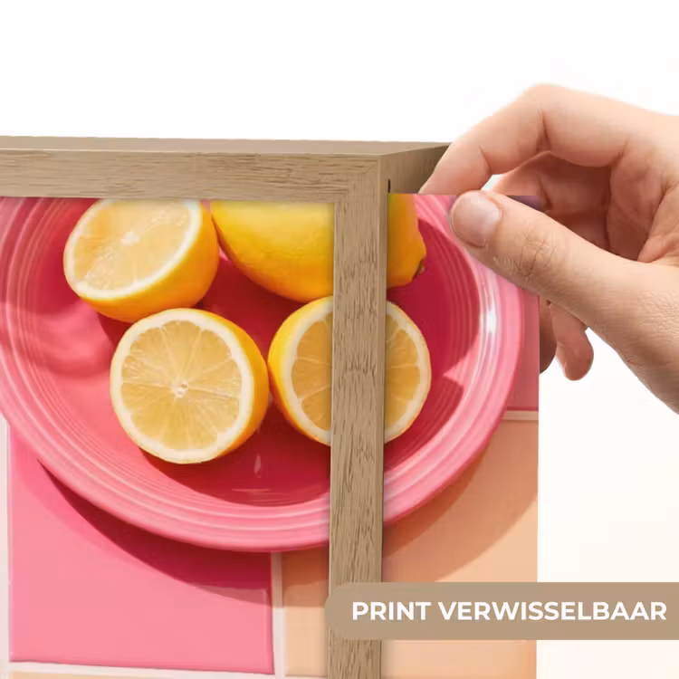 Eten - Citrusvruchten - Stillevens - Roze - Oranje Light Box met batterij (Wandlamp) middel -USP_websiteprintNL