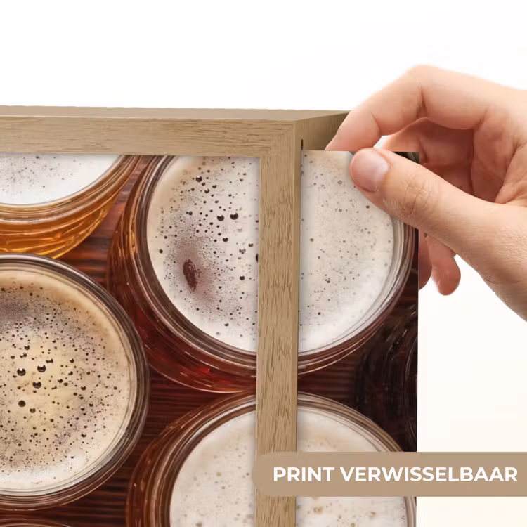Eten - Glazen - Drank - Patroon - Bruin Light Box met batterij (Wandlamp) middel -USP_websiteprintNL