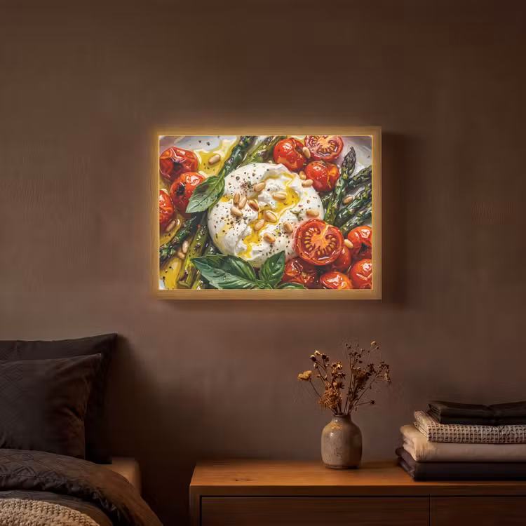 Eten - Groenten - Kaas - Modern - Vers Light Box met batterij (Wandlamp) middel -sfeer4