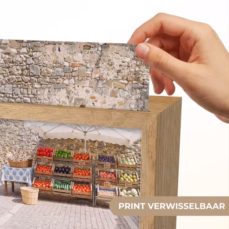 Lightbox - Wandlamp - Eten - Markt - Vers - Eten - Markt - Vers Light Box met kabel (Wandlamp) klein