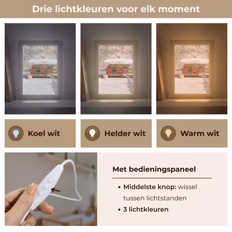 Lightbox - Wandlamp - Eten - Markt - Vers - Eten - Markt - Vers Light Box met kabel (Wandlamp) klein