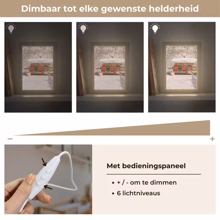 Lightbox - Wandlamp - Eten - Markt - Vers - Eten - Markt - Vers Light Box met kabel (Wandlamp) klein