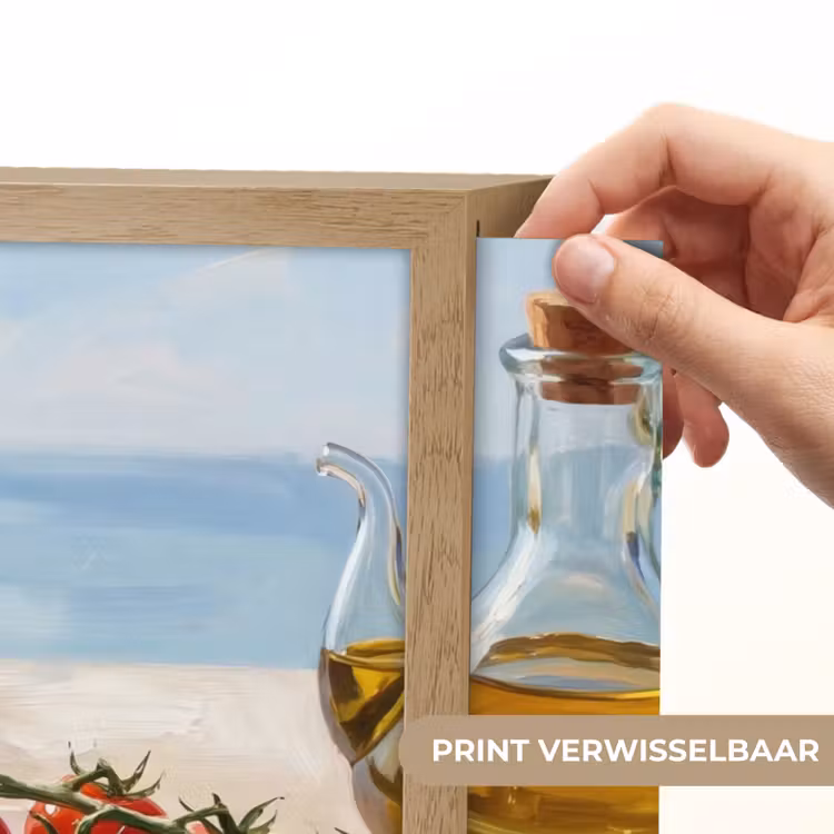 Eten - Middellandse Zee - Natuur - Geschilderd Light Box met batterij (Wandlamp) middel -USP_websiteprintNL