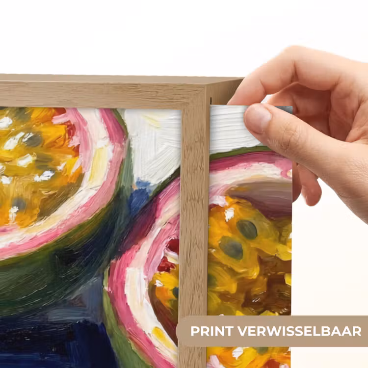 Eten - Passievrucht - Tropisch - Modern - Kleurrijk Light Box met batterij (Wandlamp) middel -USP_websiteprintNL