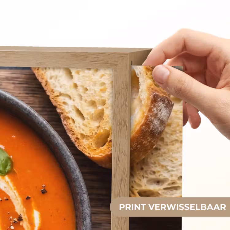 Eten - Soep - Basilicum - Rustiek - Rood Light Box met batterij (Wandlamp) middel -USP_websiteprintNL