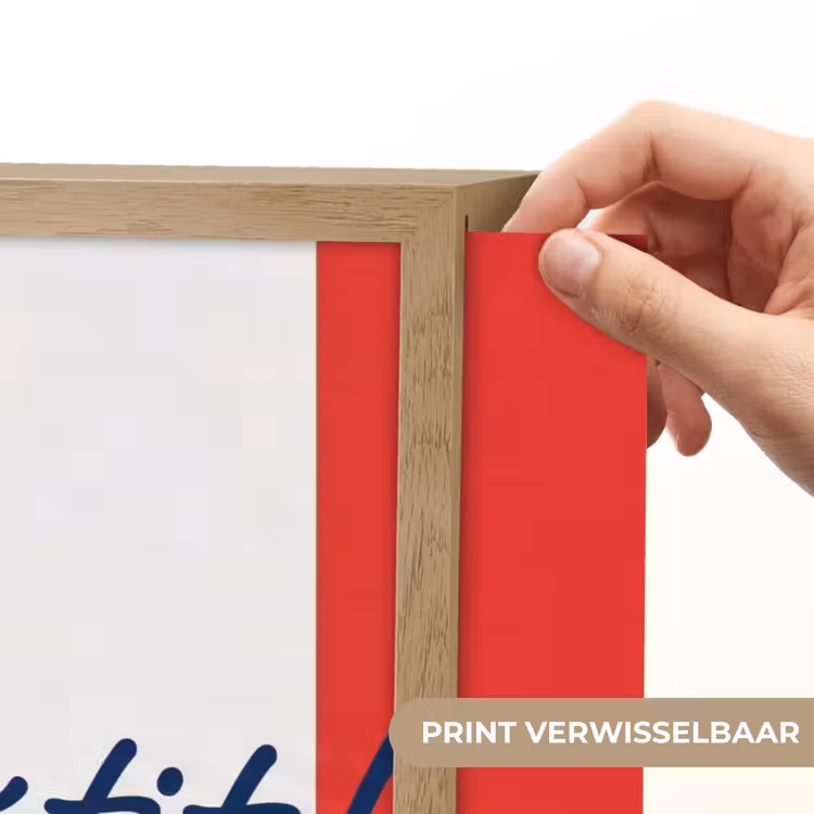 Eten - Spreuk - Keuken - Grafisch - Rood-Wit Light Box met batterij (Wandlamp) middel -USP_websiteprintNL