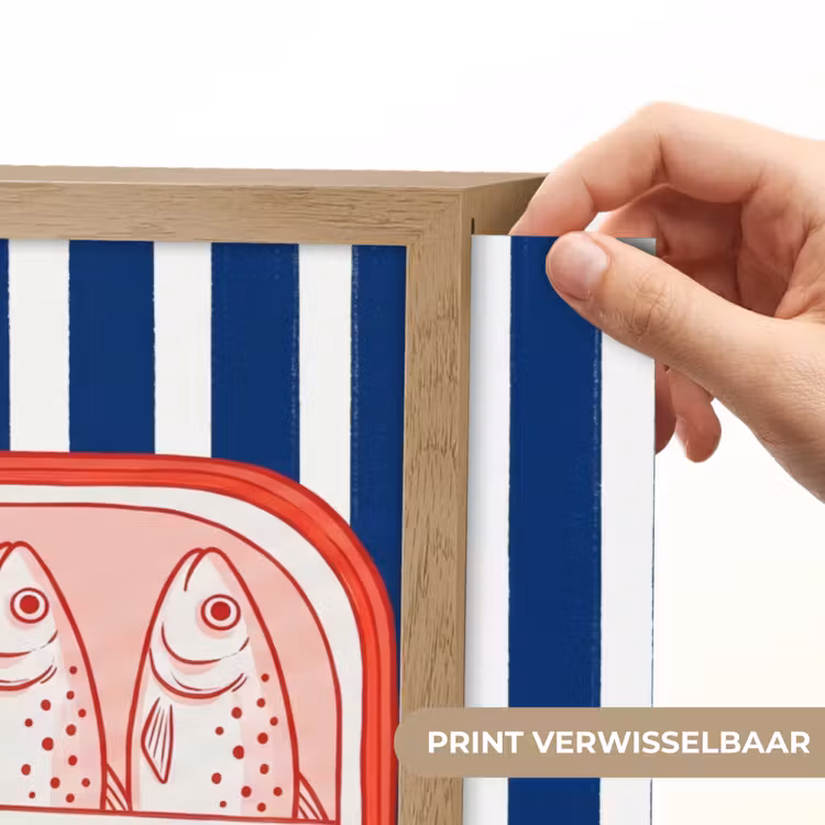 Eten - Vis - Blik - Illustratie - Rood Light Box met batterij (Wandlamp) middel -USP_websiteprintNL